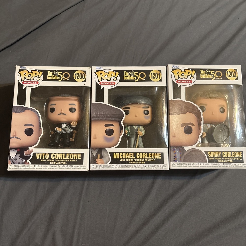 Funko Pop Movies 1200 1201 1202 Godfather Set Vito Michael Sonny Corleone 50th